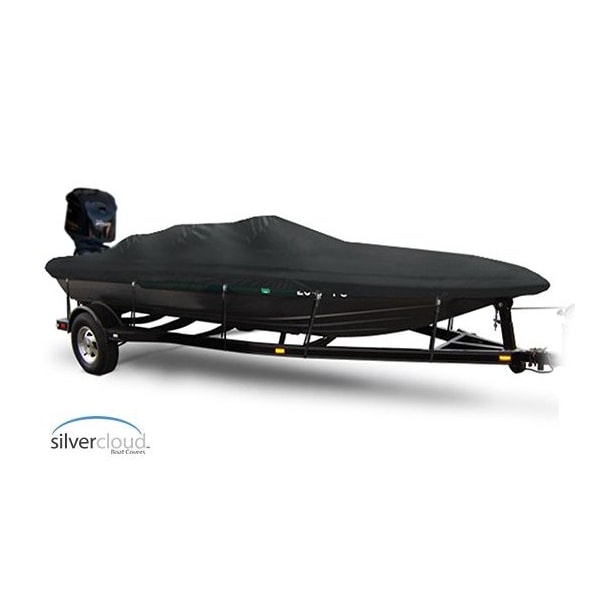 Eevelle Boat Cover BASS BOAT Angled Transom Inboard Fits 20ft 6in L up to 96in W Charcoal SCATB2096-CHL - main